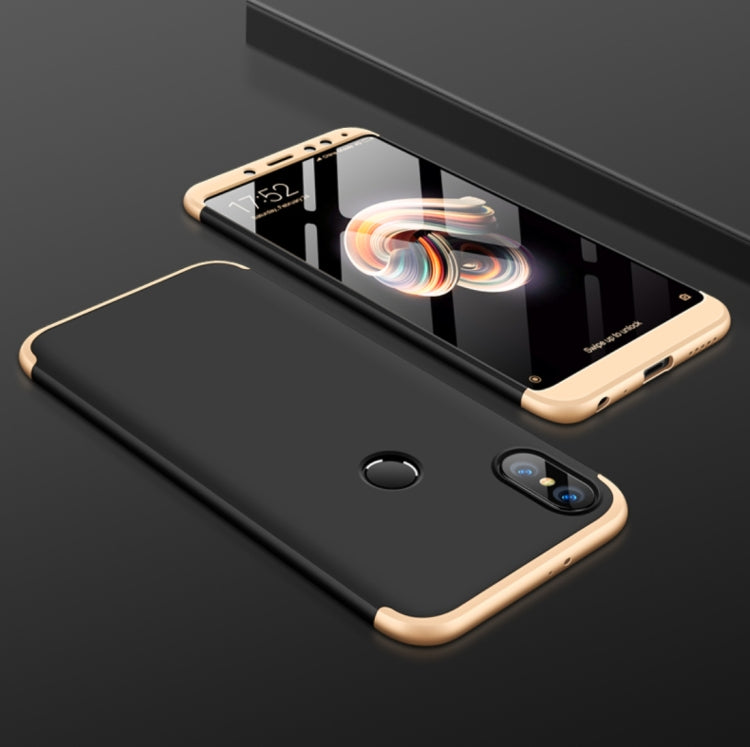 GKK Xiaomi Redmi Note 5 Pro Three Stage Splicing 360 Degree Full Coverage PC Protective Case Back Cover