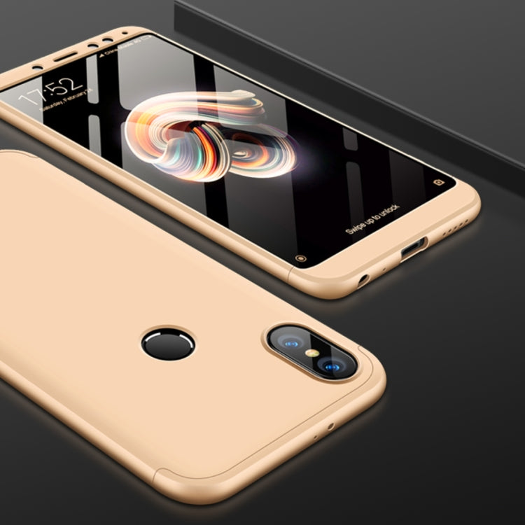 GKK Xiaomi Redmi Note 5 Pro Three Stage Splicing 360 Degree Full Coverage PC Protective Case Back Cover