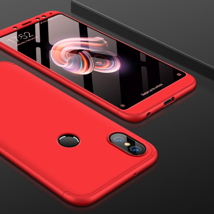 GKK Xiaomi Redmi Note 5 Pro Three Stage Splicing 360 Degree Full Coverage PC Protective Case Back Cover