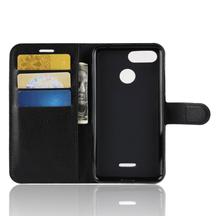 Litchi Texture Horizontal Flip Leather Case for Xiaomi Redmi 6, with Wallet & Holder & Card Slots