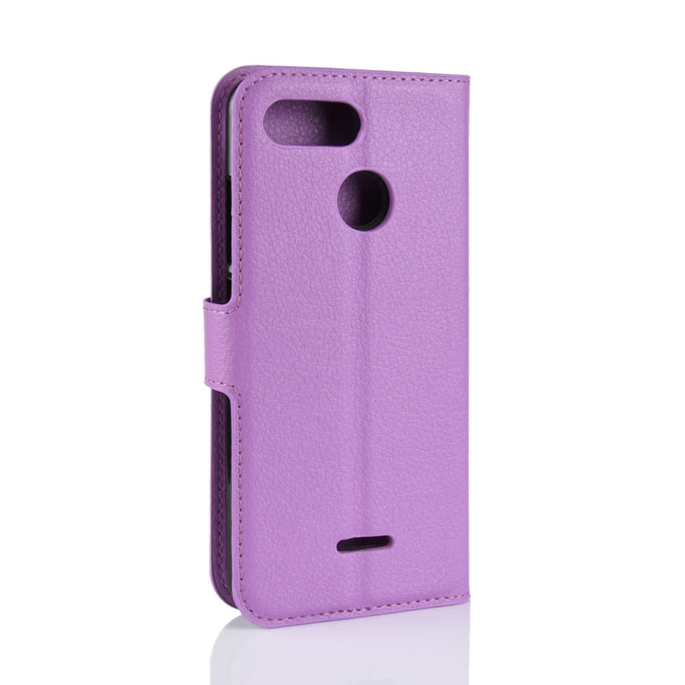 Litchi Texture Horizontal Flip Leather Case for Xiaomi Redmi 6, with Wallet & Holder & Card Slots