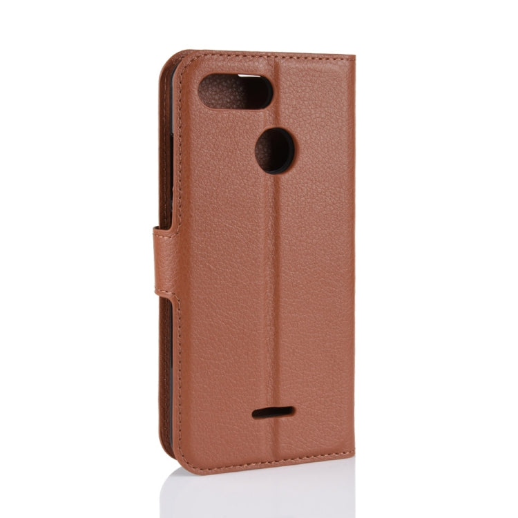 Litchi Texture Horizontal Flip Leather Case for Xiaomi Redmi 6, with Wallet & Holder & Card Slots