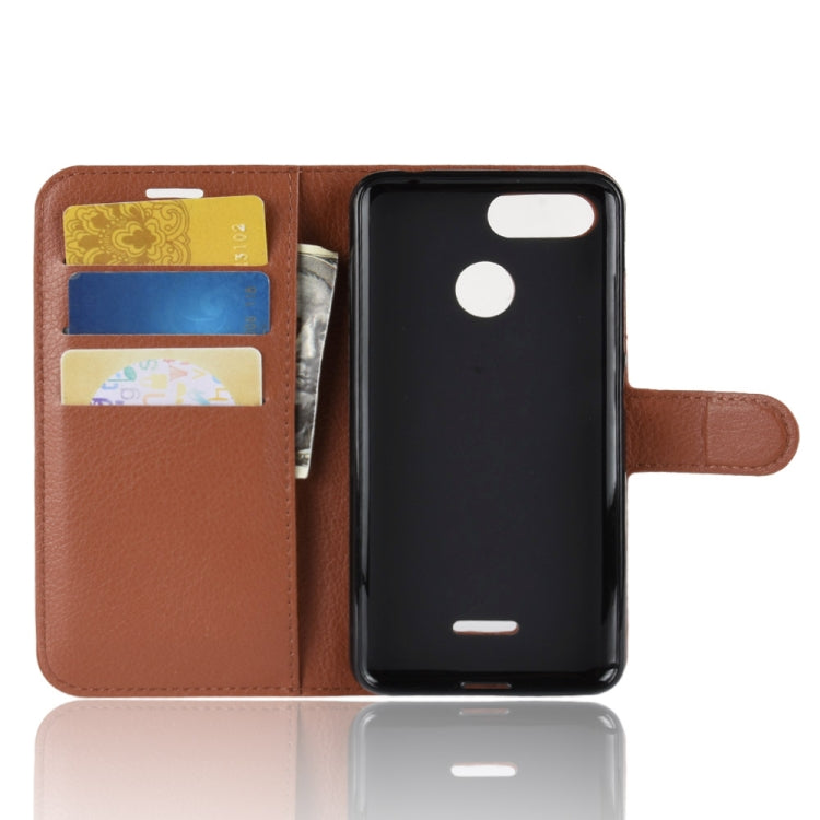 Litchi Texture Horizontal Flip Leather Case for Xiaomi Redmi 6, with Wallet & Holder & Card Slots