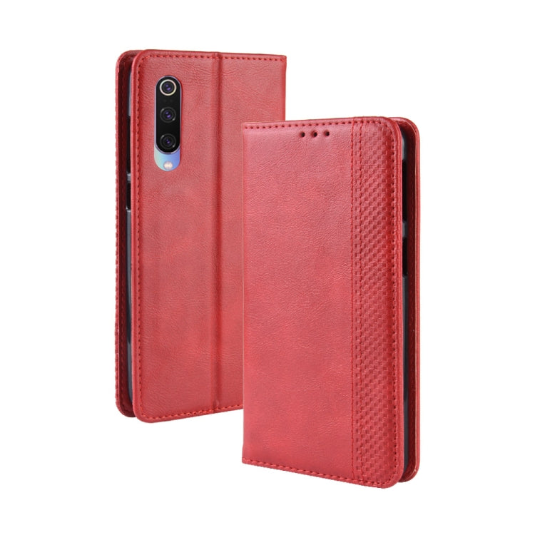 Magnetic Buckle Retro Texture Horizontal Flip Leather Case for Xiaomi Mi 9, with Holder & Card Slots & Wallet