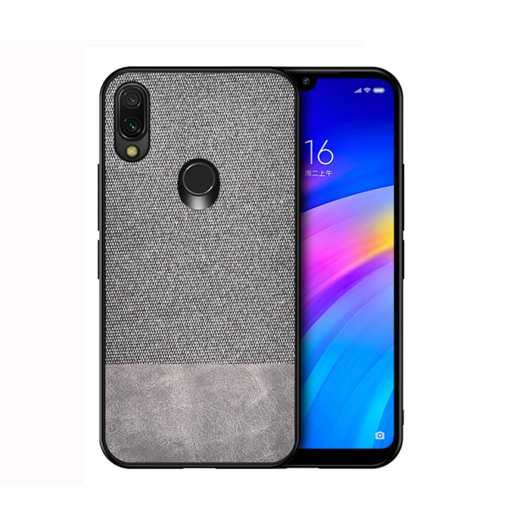 Shockproof Splicing PU + Cloth Protective Case for Xiaomi Redmi 7