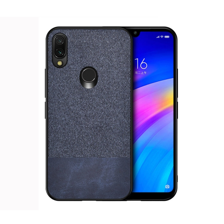 Shockproof Splicing PU + Cloth Protective Case for Xiaomi Redmi 7