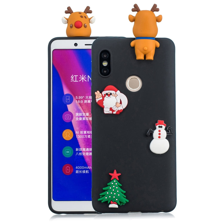 3D Paster Christmas Elk Pattern TPU Protective Case for Xiaomi Redmi Note 5 Pro