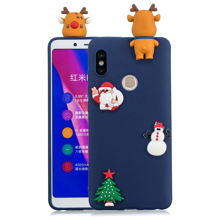 3D Paster Christmas Elk Pattern TPU Protective Case for Xiaomi Redmi Note 5 Pro