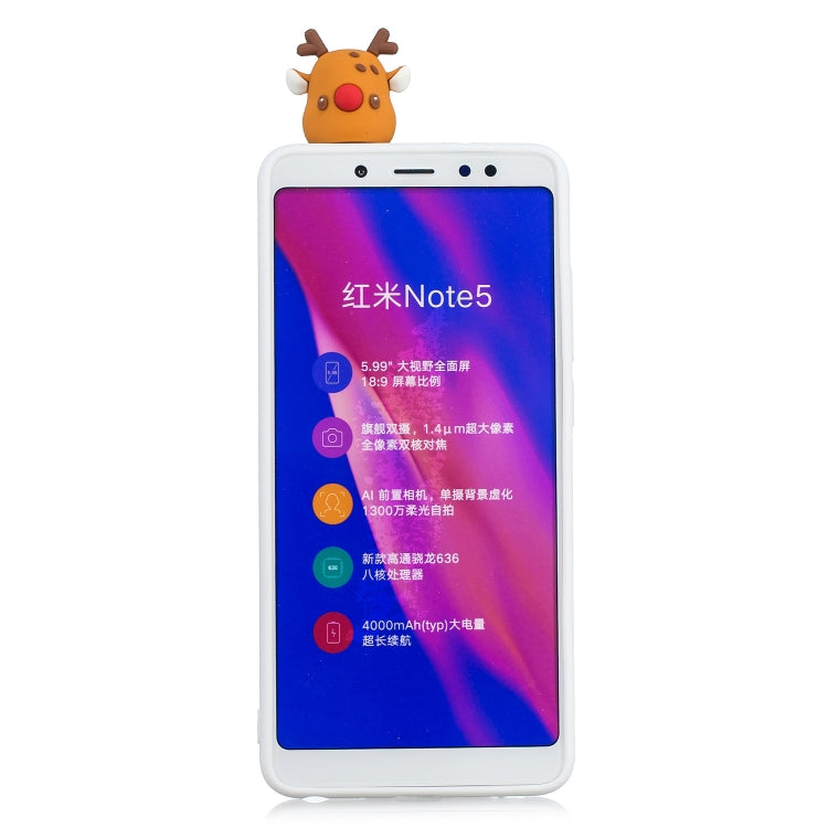 3D Paster Christmas Elk Pattern TPU Protective Case for Xiaomi Redmi Note 5 Pro