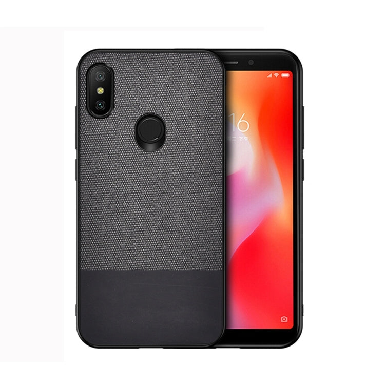 Shockproof Splicing PU + Cloth Protective Case for Xiaomi Redmi 6 Pro
