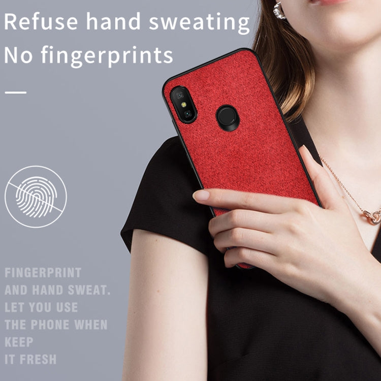 Shockproof Splicing PU + Cloth Protective Case for Xiaomi Redmi 6 Pro