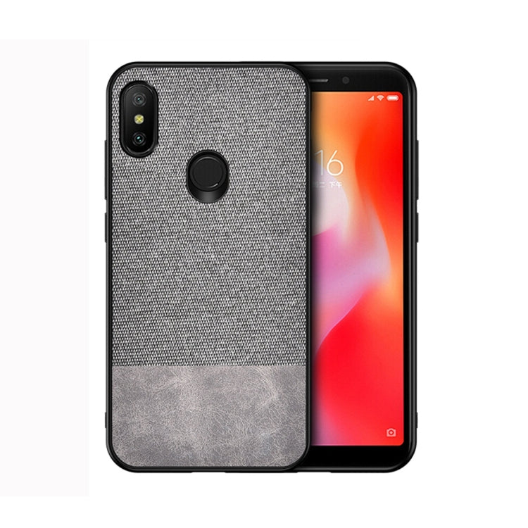 Shockproof Splicing PU + Cloth Protective Case for Xiaomi Redmi 6 Pro