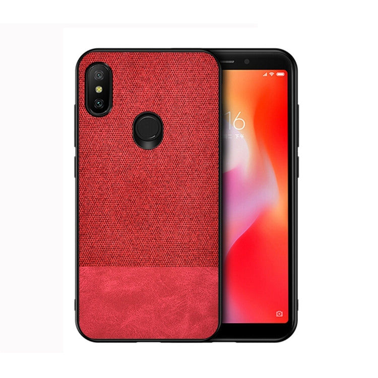 Shockproof Splicing PU + Cloth Protective Case for Xiaomi Redmi 6 Pro