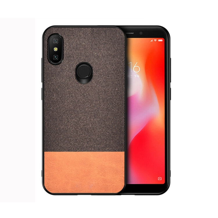 Shockproof Splicing PU + Cloth Protective Case for Xiaomi Redmi 6 Pro