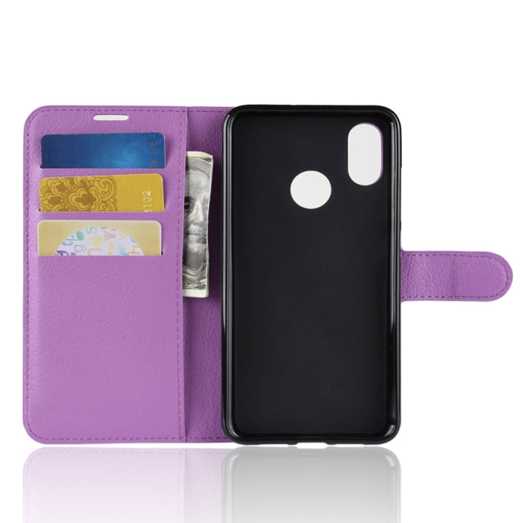 Litchi Texture Horizontal Flip Leather Case for Xiaomi Mi 8, with Wallet & Holder & Card Slots