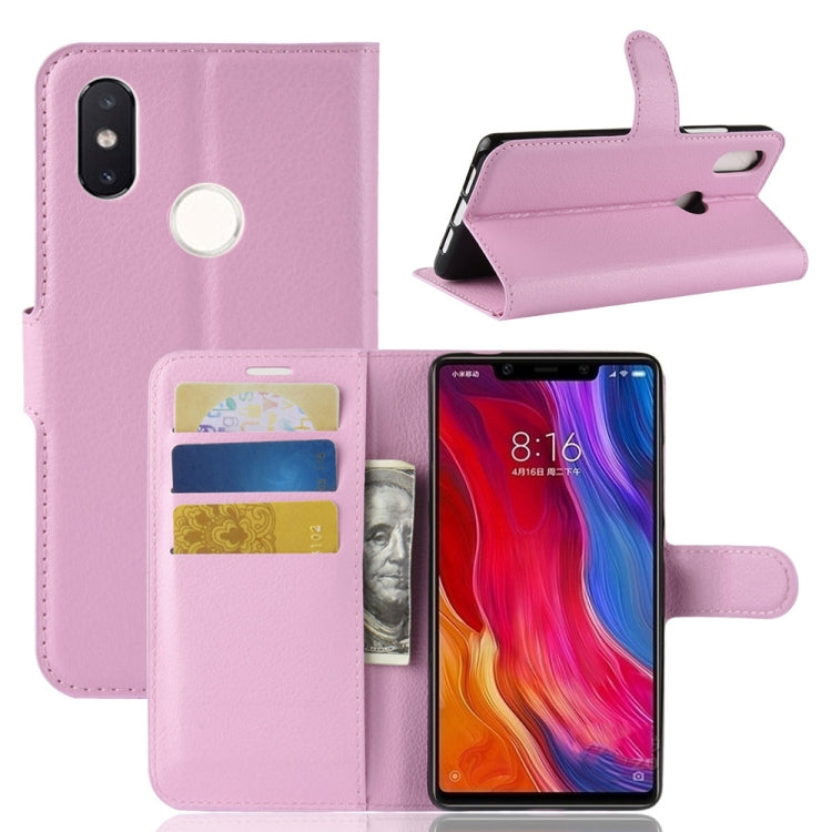 Litchi Texture Horizontal Flip Leather Case for Xiaomi Mi 8 SE, with Wallet & Holder & Card Slots