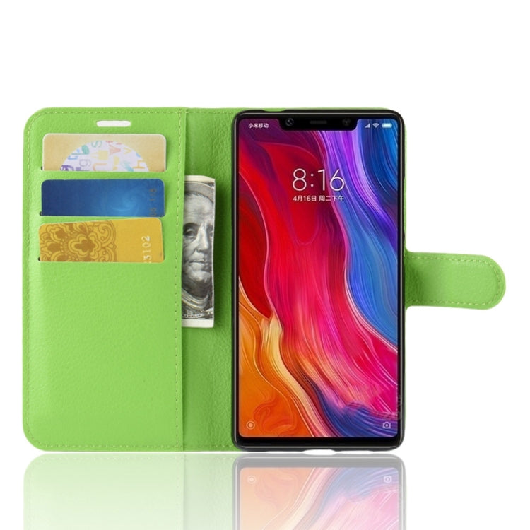 Litchi Texture Horizontal Flip Leather Case for Xiaomi Mi 8 SE, with Wallet & Holder & Card Slots
