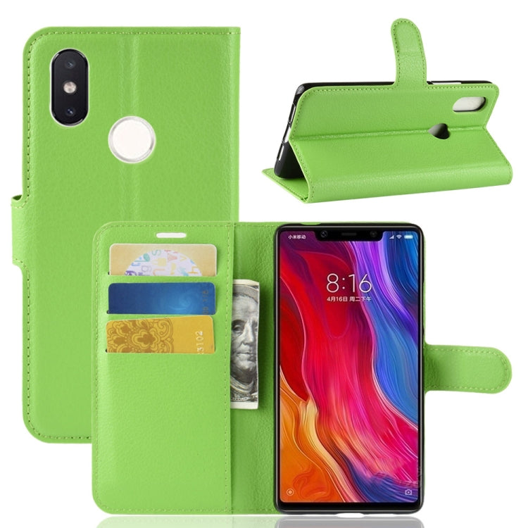 Litchi Texture Horizontal Flip Leather Case for Xiaomi Mi 8 SE, with Wallet & Holder & Card Slots