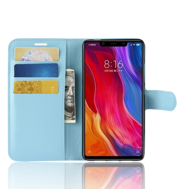 Litchi Texture Horizontal Flip Leather Case for Xiaomi Mi 8 SE, with Wallet & Holder & Card Slots