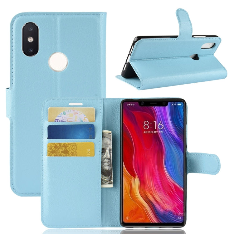Litchi Texture Horizontal Flip Leather Case for Xiaomi Mi 8 SE, with Wallet & Holder & Card Slots