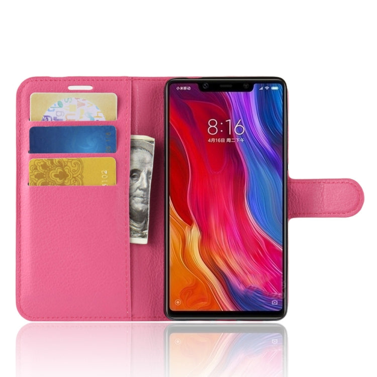 Litchi Texture Horizontal Flip Leather Case for Xiaomi Mi 8 SE, with Wallet & Holder & Card Slots