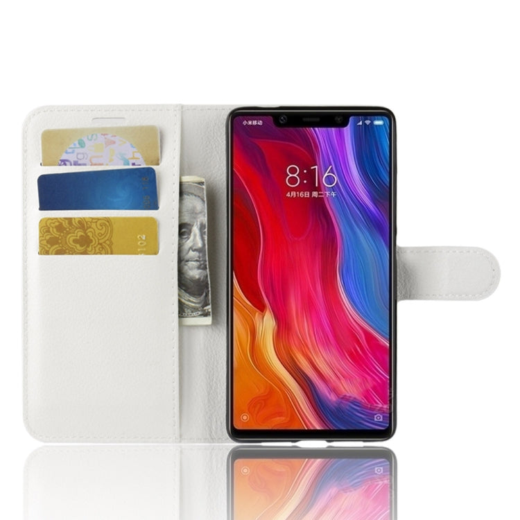 Litchi Texture Horizontal Flip Leather Case for Xiaomi Mi 8 SE, with Wallet & Holder & Card Slots