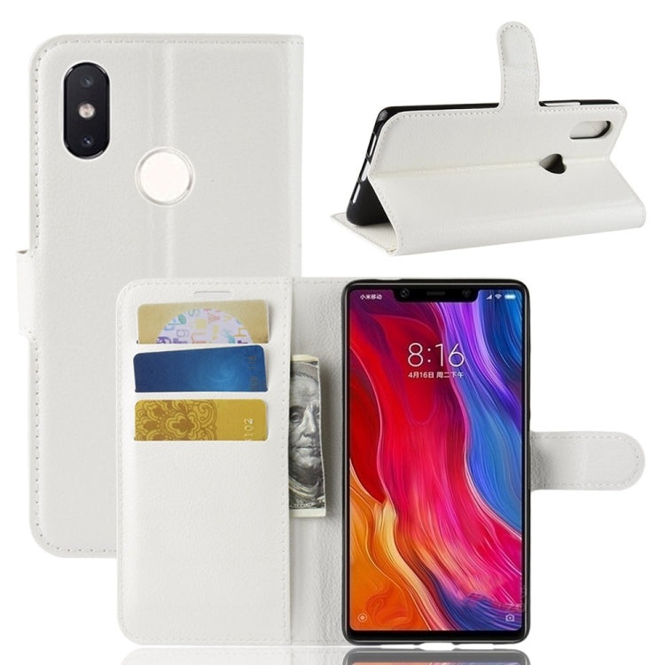 Litchi Texture Horizontal Flip Leather Case for Xiaomi Mi 8 SE, with Wallet & Holder & Card Slots