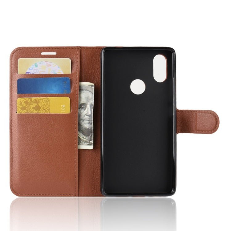 Litchi Texture Horizontal Flip Leather Case for Xiaomi Mi 8 SE, with Wallet & Holder & Card Slots