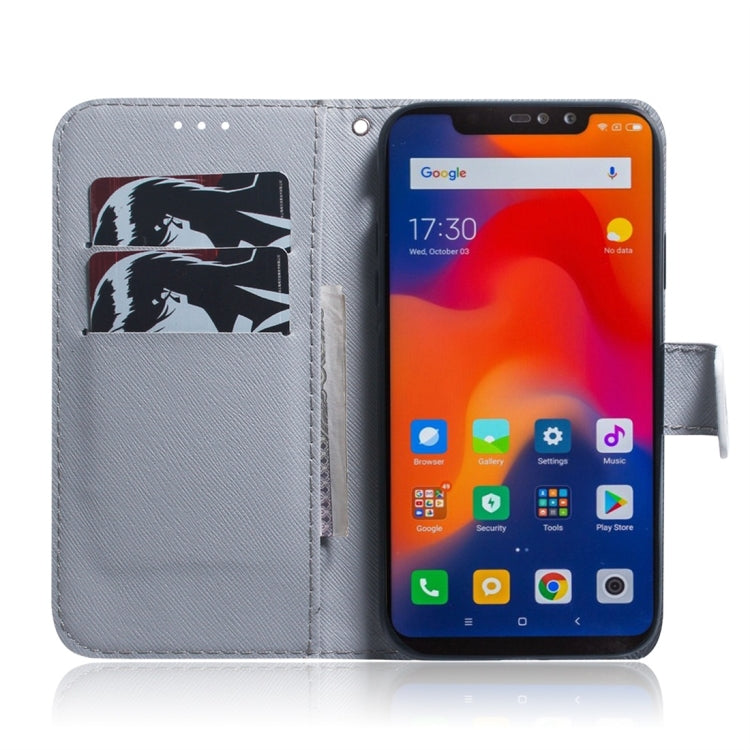 Apricot Flower Pattern Coloured Drawing Horizontal Flip Leather Case for Xiaomi Redmi Note 6 / Redmi Note 6 Pro, with Holder & Card Slots & Wallet