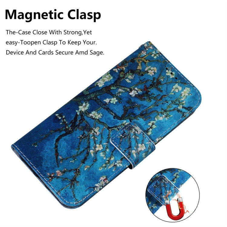 Apricot Flower Pattern Coloured Drawing Horizontal Flip Leather Case for Xiaomi Redmi Note 7, with Holder & Card Slots & Wallet