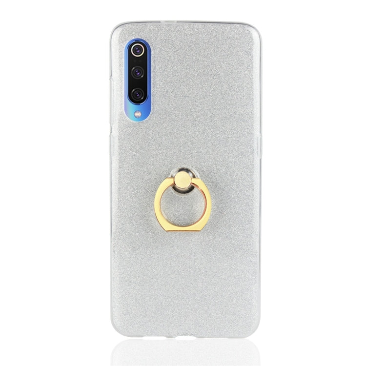 Glittery Powder Shockproof TPU Protective Case for Xiaomi Mi 9, with 360 Degree Rotation Ring Holder