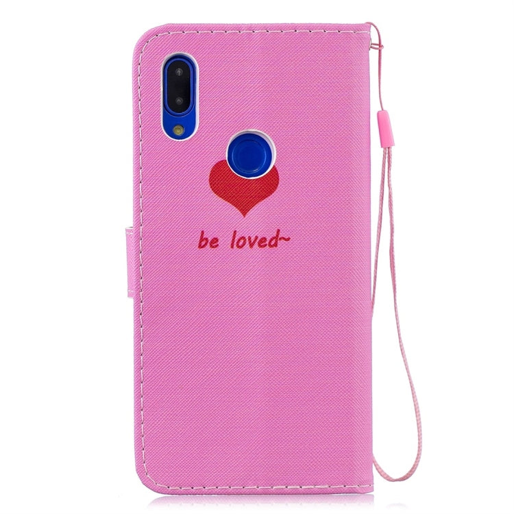 Heart Pattern Horizontal Flip Leather Case for Xiaomi Redmi 7, with Holder & Card Slots & Wallet