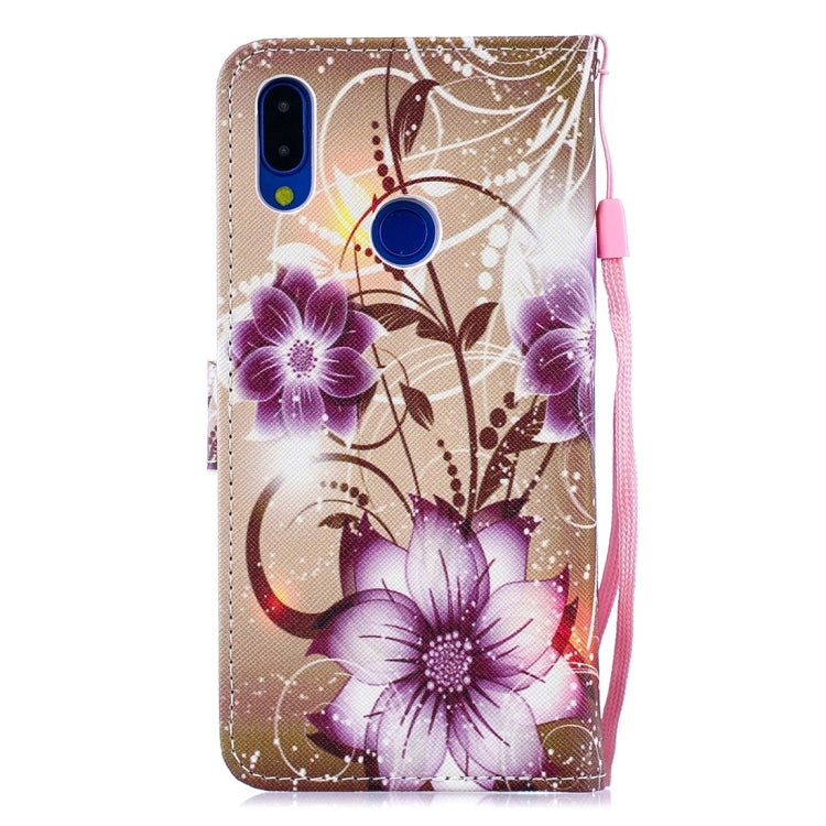 Lotus Pattern Horizontal Flip Leather Case for Xiaomi Redmi Note 7, with Holder & Card Slots & Wallet