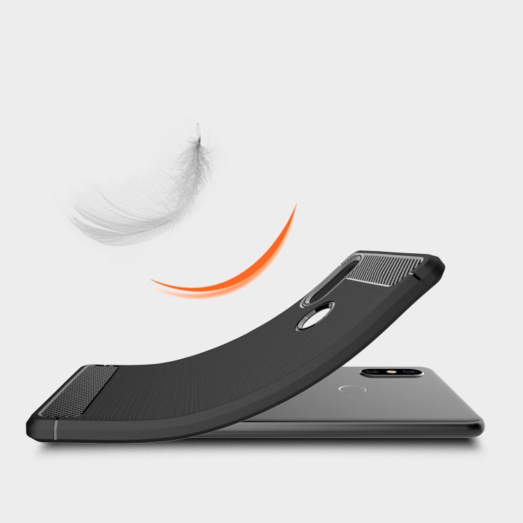Brushed Texture Carbon Fiber Shockproof TPU Case for Xiaomi Mi 8 SE
