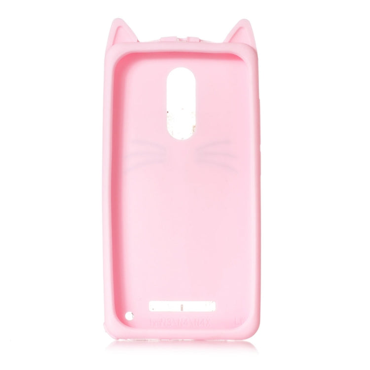 For Xiaomi Redmi Note 4 Silicone Cat Whiskers Pattern Protective Back Cover Case(Pink)