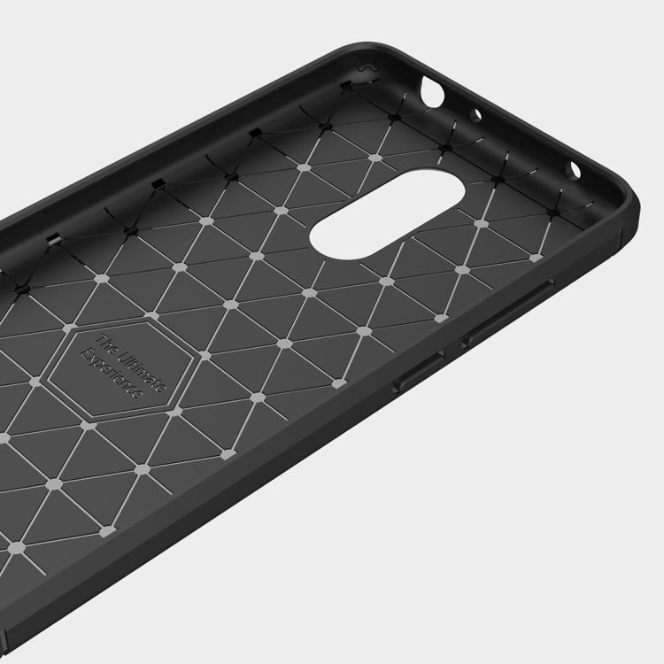 For Xiaomi  Redmi 5 Plus Brushed Texture Carbon Fiber Shockproof TPU Rugged Armor Protective Case