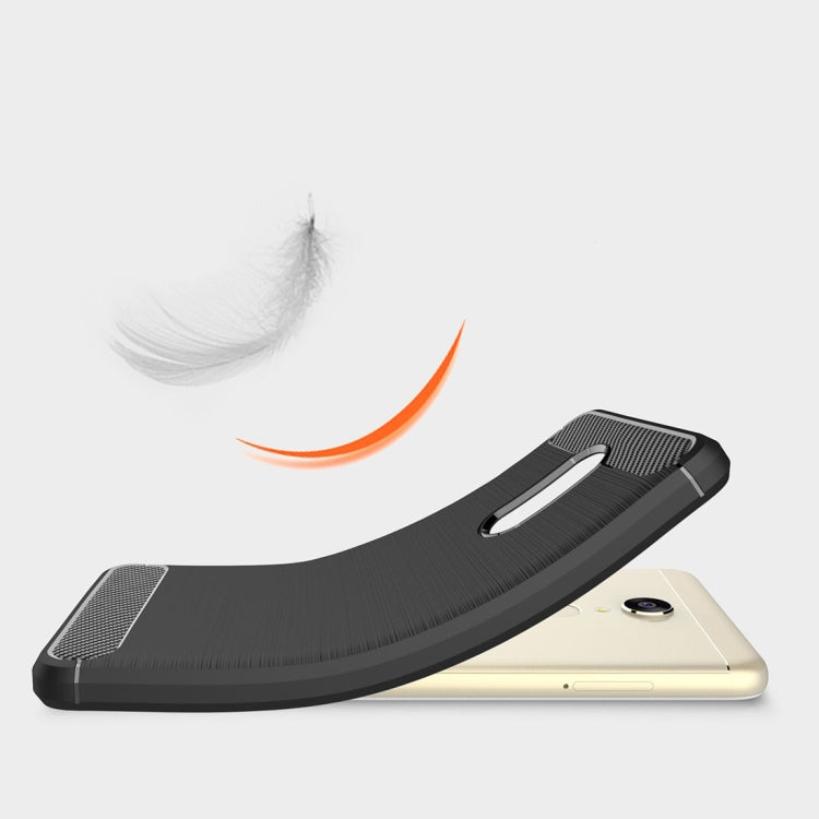 For Xiaomi  Redmi 5 Plus Brushed Texture Carbon Fiber Shockproof TPU Rugged Armor Protective Case