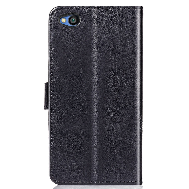 Lucky Clover Pressed Flowers Pattern Leather Case for Xiaomi Redmi Go, with Holder & Card Slots & Wallet & Hand Strap
