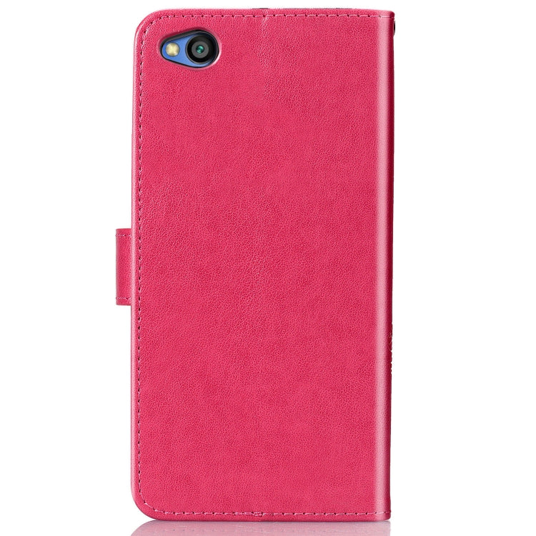 Lucky Clover Pressed Flowers Pattern Leather Case for Xiaomi Redmi Go, with Holder & Card Slots & Wallet & Hand Strap