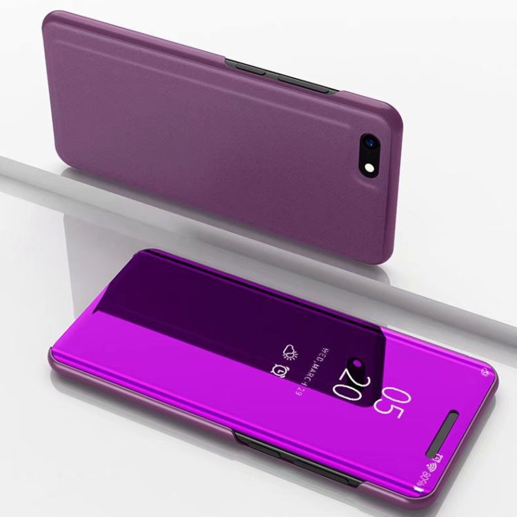 Electroplating Mirror Horizontal Flip Leather Case for Xiaomi Redmi Go , with Holder