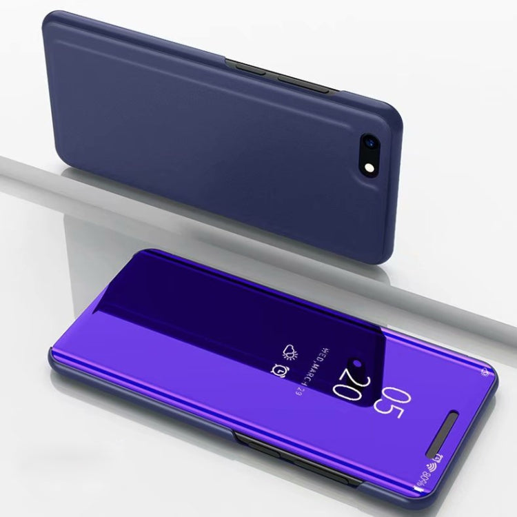 Electroplating Mirror Horizontal Flip Leather Case for Xiaomi Redmi Go , with Holder