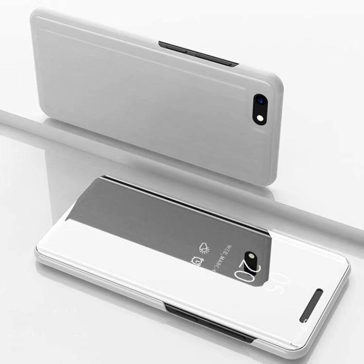 Electroplating Mirror Horizontal Flip Leather Case for Xiaomi Redmi Go , with Holder