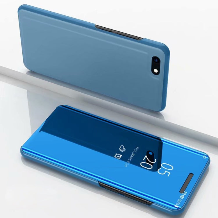 Electroplating Mirror Horizontal Flip Leather Case for Xiaomi Redmi Go , with Holder