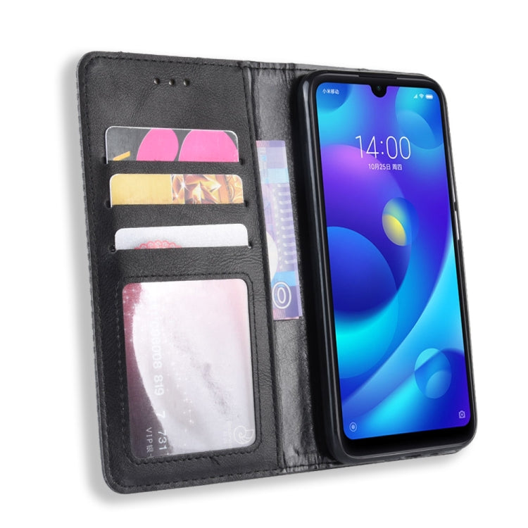 Magnetic Buckle Retro Crazy Horse Texture Horizontal Flip Leather Case for Xiaomi Redmi 7, with Holder & Card Slots & Photo Frame