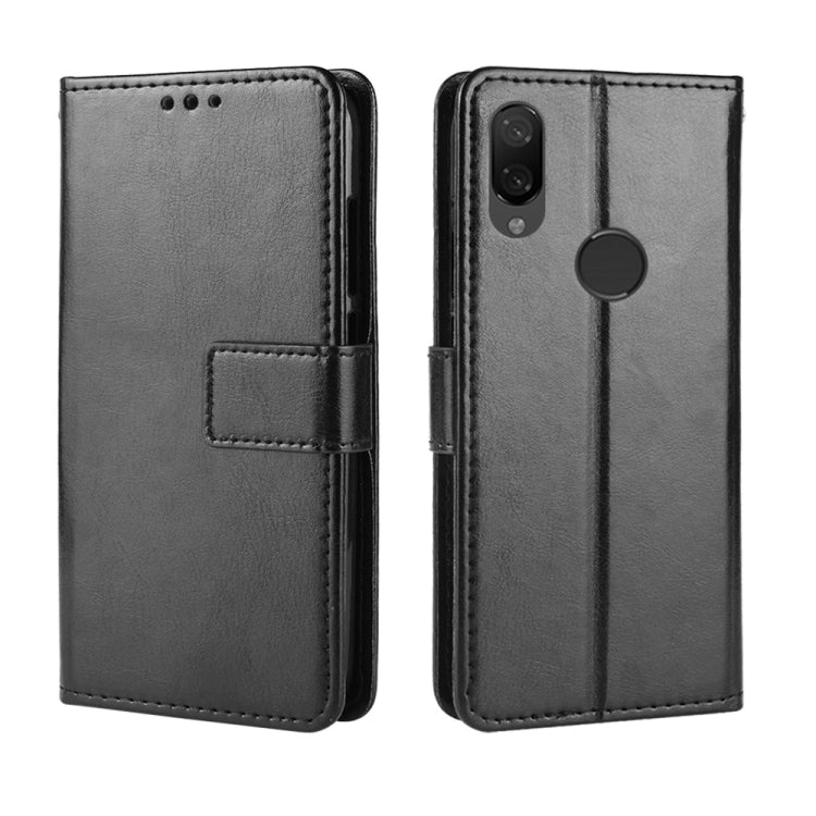 Retro Crazy Horse Texture Horizontal Flip Leather Case for Xiaomi Redmi 7, with Holder & Card Slots & Photo Frame