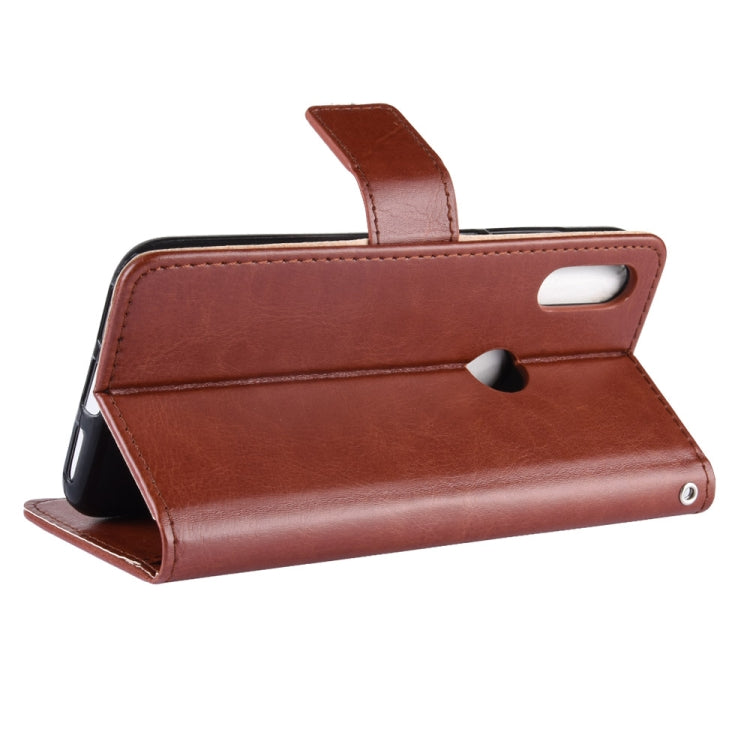 Retro Crazy Horse Texture Horizontal Flip Leather Case for Xiaomi Redmi 7, with Holder & Card Slots & Photo Frame