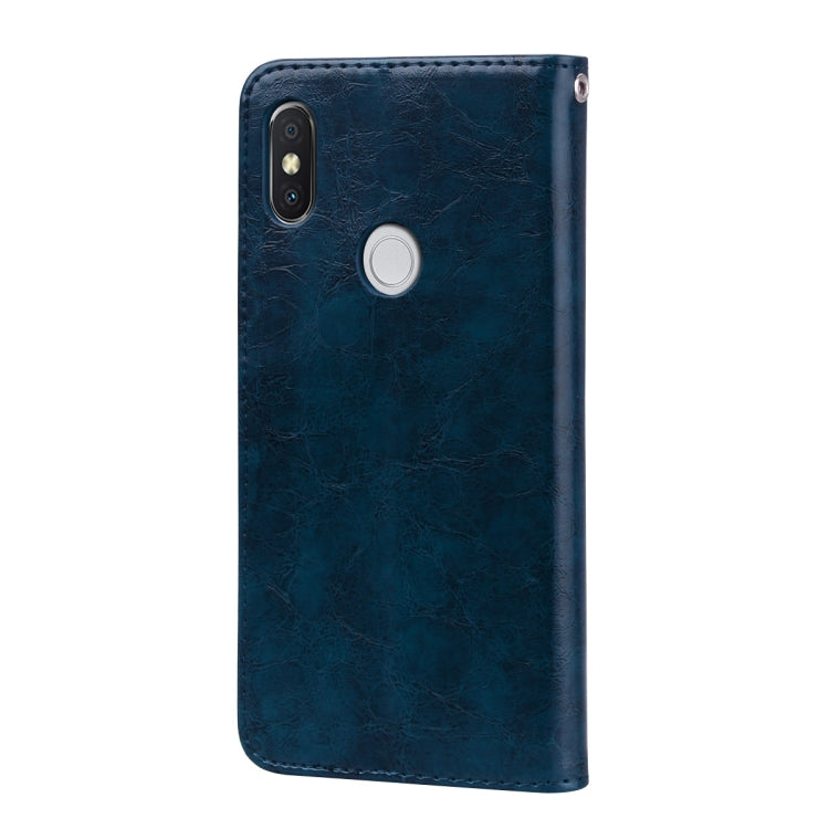 Business Style Oil Wax Texture Horizontal Flip Leather Case for Xiaomi Redmi S2, with Holder & Card Slots & Wallet