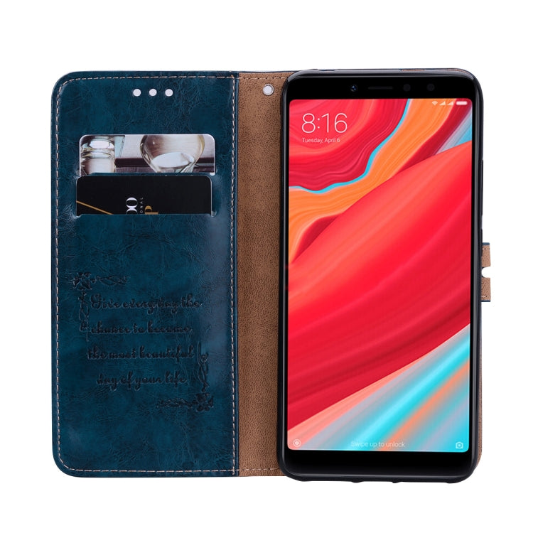 Business Style Oil Wax Texture Horizontal Flip Leather Case for Xiaomi Redmi S2, with Holder & Card Slots & Wallet