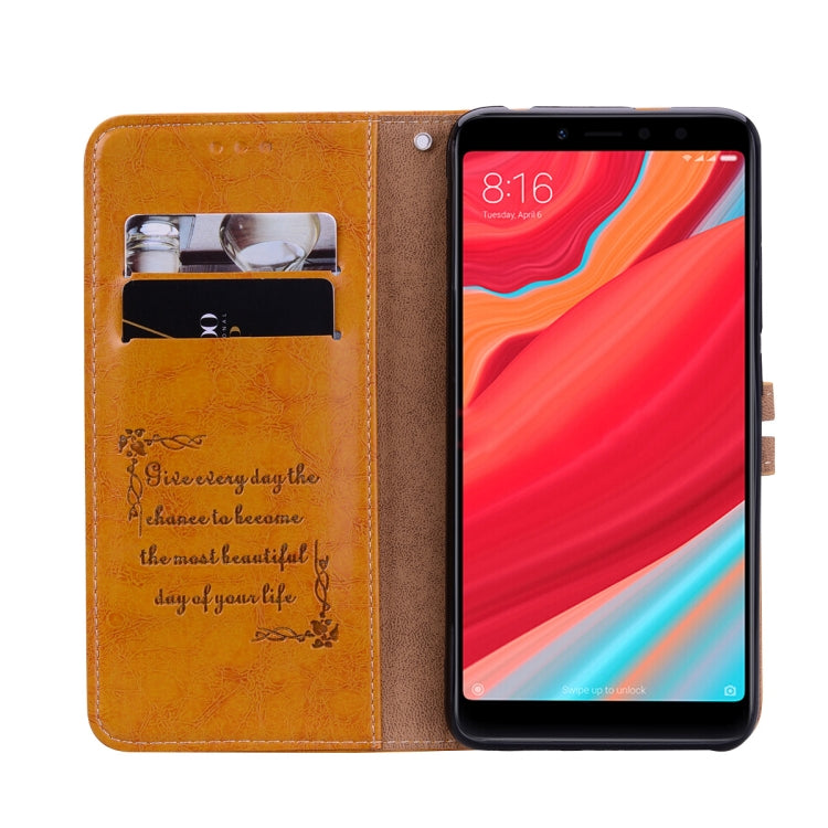 Business Style Oil Wax Texture Horizontal Flip Leather Case for Xiaomi Redmi S2, with Holder & Card Slots & Wallet