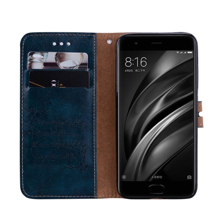 Business Style Oil Wax Texture Horizontal Flip Leather Case for Xiaomi Mi 6, with Holder & Card Slots & Wallet